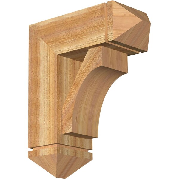 Ekena Millwork Westlake Arts and Crafts Rough Sawn Bracket w/ Offset Brace, Western Red Cedar, 8"W x 20"D x 24"H BKT0806X20X24WTL03RWR - main